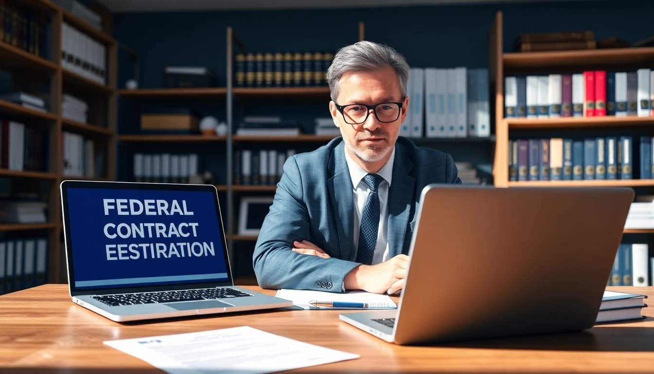 Streamline registration and certification in Federal databases for federal contracts showcasing expert consultant.