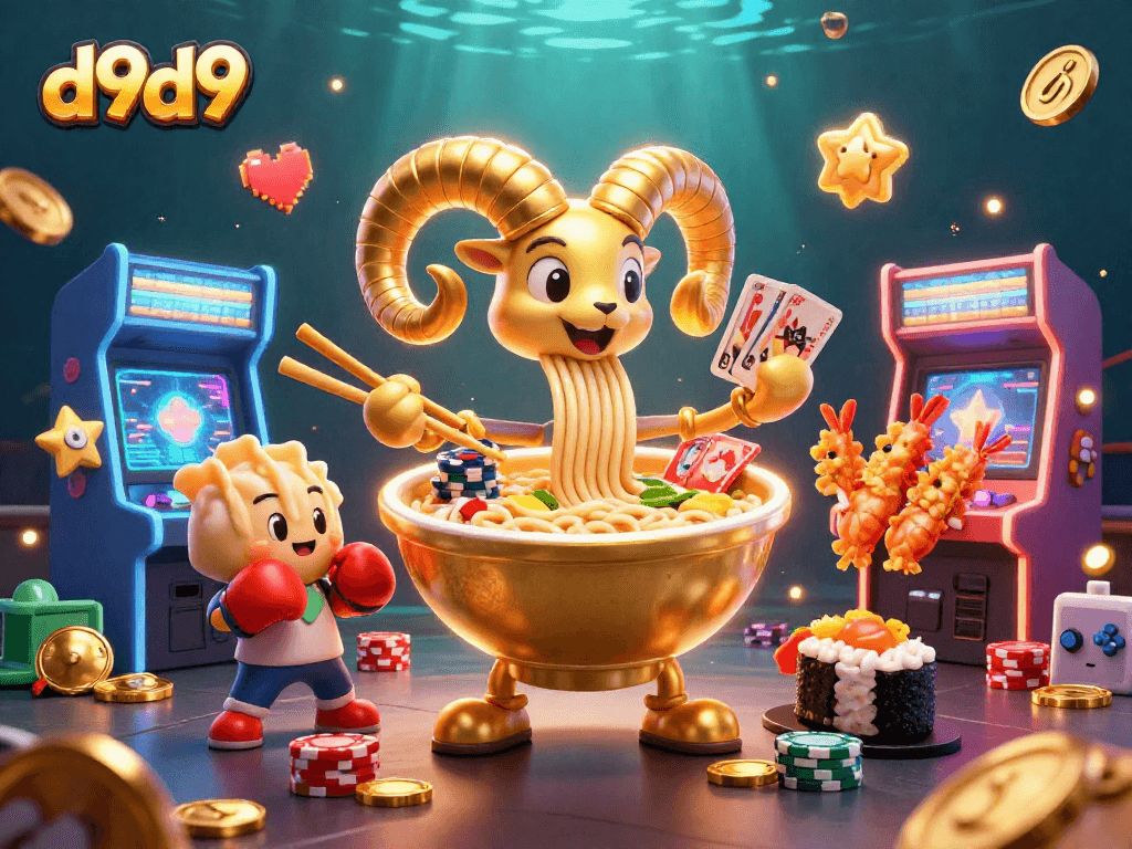 Maglaro ng d9d9 sa mga slot games gamit ang makulay na 3D arcade machines at nakakaengganyang character designs.