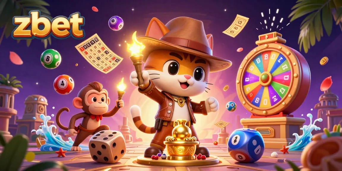 Zbet brings excitement to every casino game with vibrant lottery balls and golden artifacts