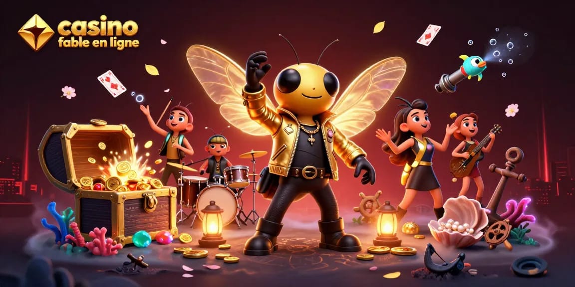Gagnez avec un casino fiable en ligne grâce à cette scène animée de personnages du jeu