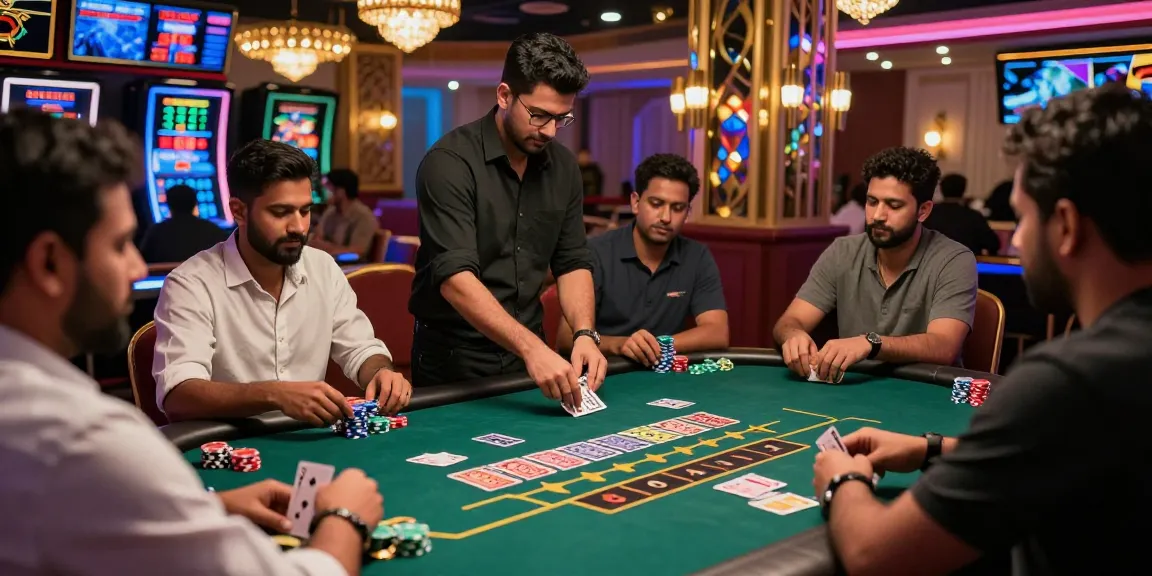 Engaging Andar Bahar live casino scene with real dealers and players betting.