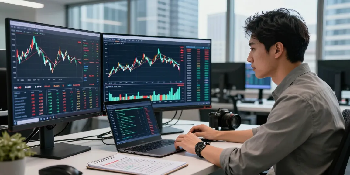 Developer analyzing natural gas futures Kline API in a modern trading environment with real-time market data.