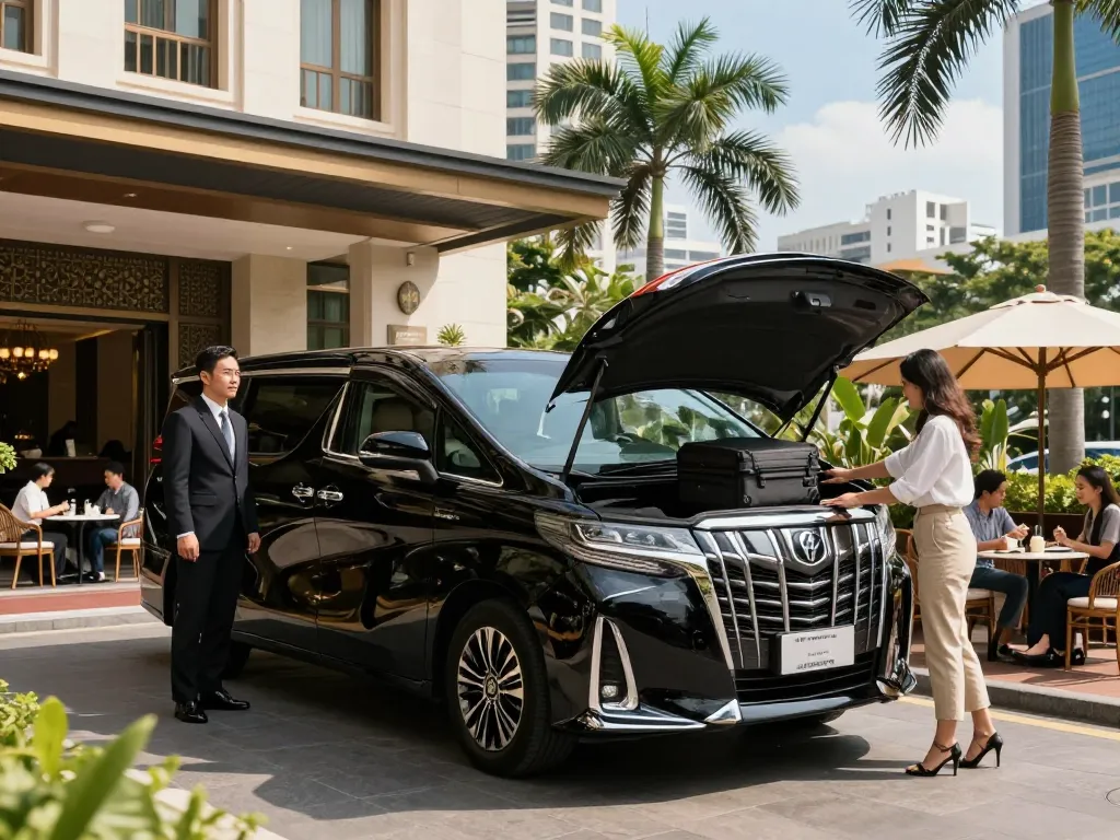 Trải nghiệm du lịch sang trọng với dịch vụ cho thuê xe Alphard tại Thành phố Hồ Chí Minh, thể hiện thiết kế tinh tế và dịch vụ tài xế cao cấp.