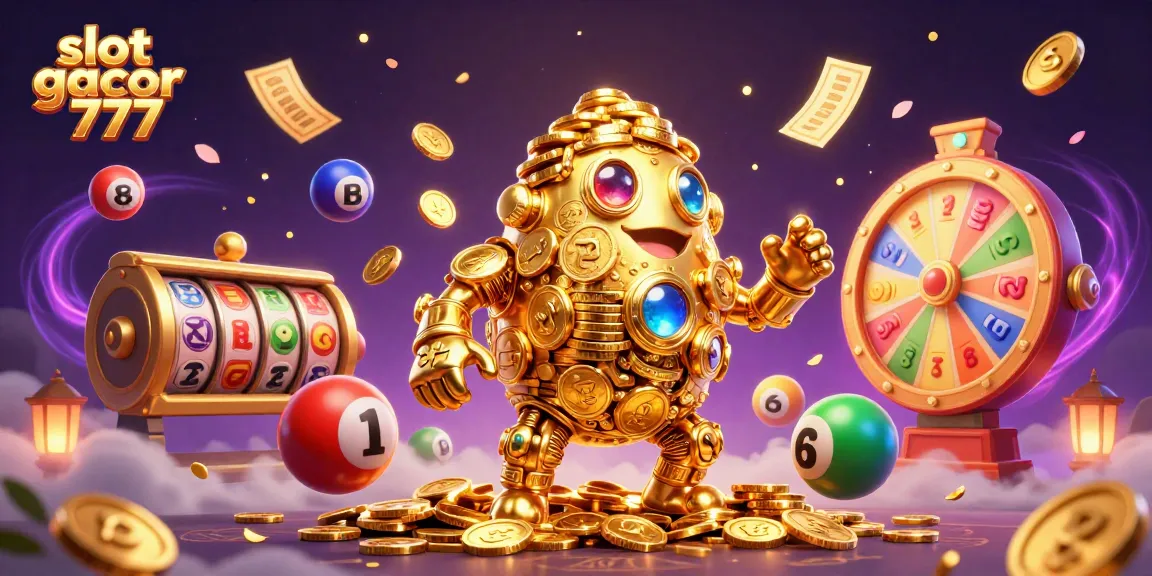 Engage in the excitement of slot gacor 777 with dynamic jackpot slots and winning elements in a vibrant illustration.