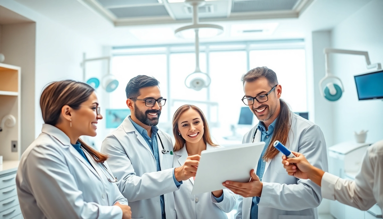 Team showcasing innovative dental techniques for newsmilelife in a modern clinic.