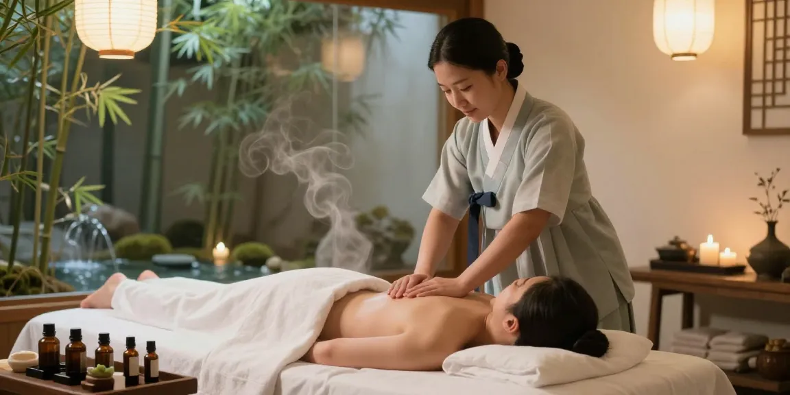 Experience a calming 강남출장마사지 in a serene spa environment with essential oils and soothing decor.