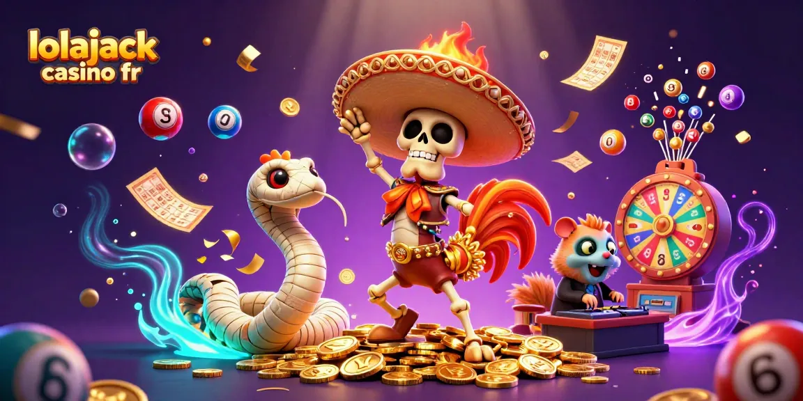 Experience the excitement of lolajack casino fr with vibrant characters and dynamic gaming elements in an engaging illustration.
