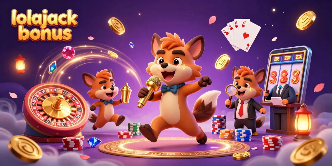 Celebrate with the lolajack bonus at a vibrant casino scene filled with hyenas showcasing comedy, drinks, and fun.