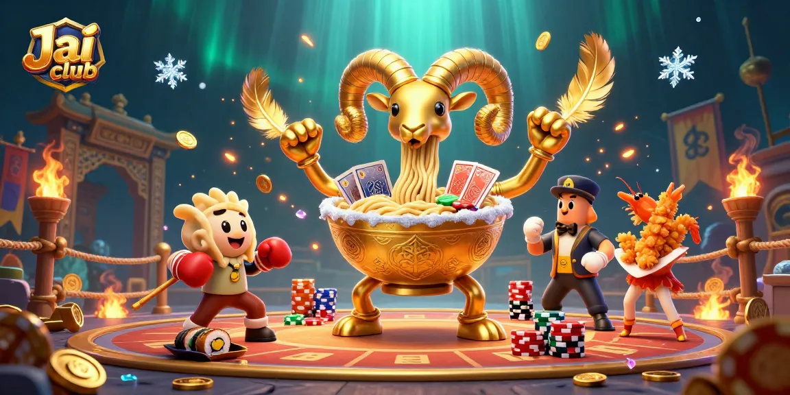 Engage in thrilling gameplay at Jai club with a vibrant 3D casino atmosphere.