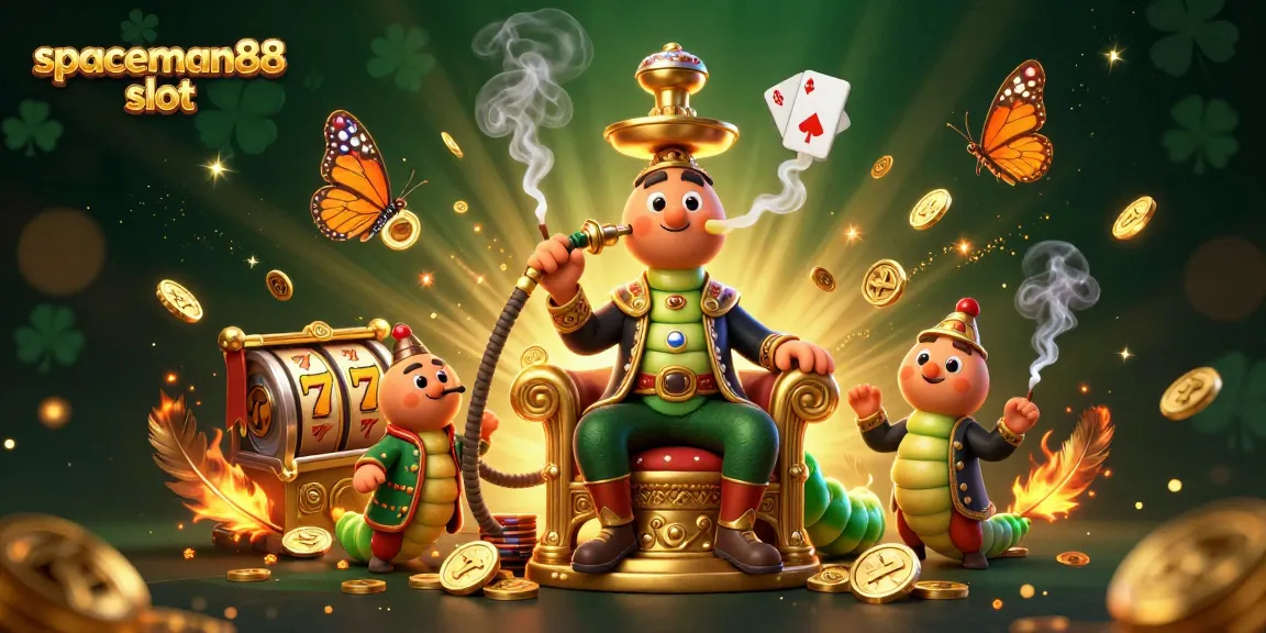 Spin the reels and win at spaceman88 slot with a vibrant and dynamic 3D illustration.