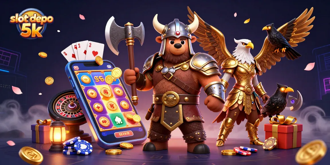 Spin vibrant slot reels and win big at slot depo 5k with our exhilarating casino scene!